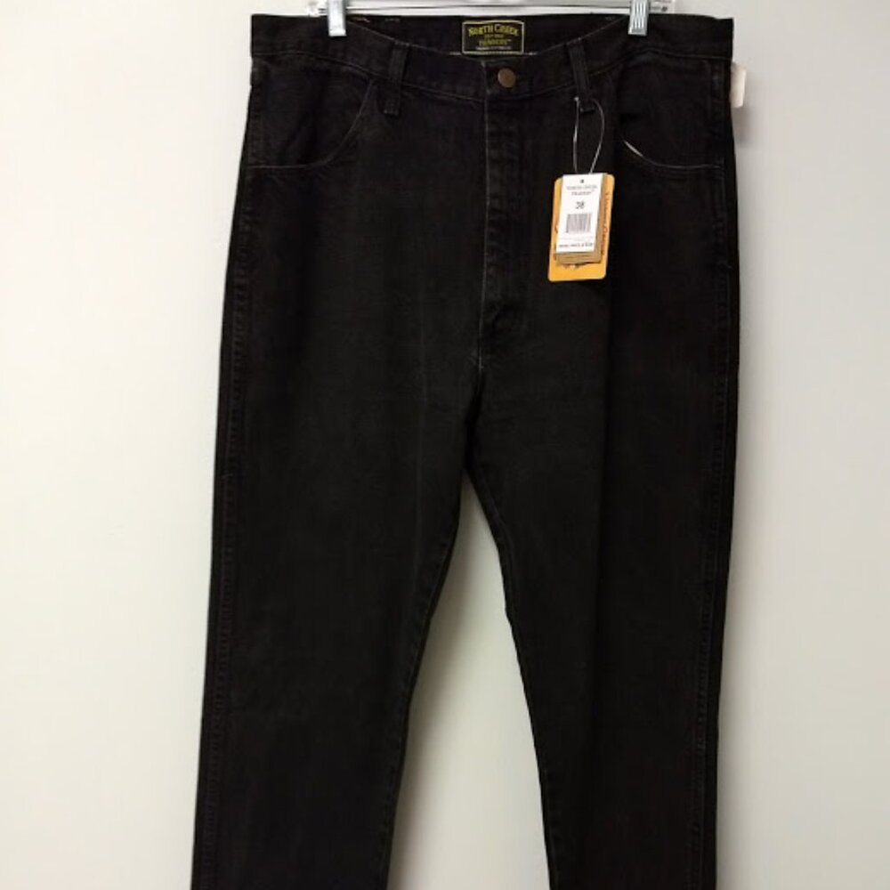 Men's Stonewash Black Classic Straight Leg Denim Jeans